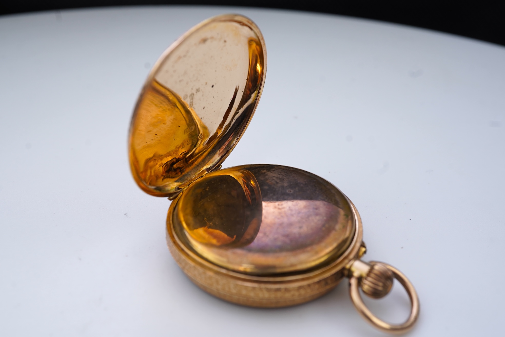A 15ct gold open-faced pocket watch, circa 1912
